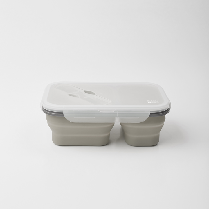 refill-station-collapsible-silicone-lunch-box-2-sections-ซิลิโคน-กล่องข้าวพับได้-2-ช่อง-350g