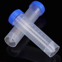 【YF】✷❁  50ML Plastic Screw Cap Flat Bottom with Graduated Freestanding Centrifuge Tube for Scientific Experiments 10pcs