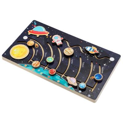 Solar System Discovery Board Wooden Solar System Model Arts and Crafts Science Kits for Kids Age 3-8 Children Educational Toy with Planets remarkable