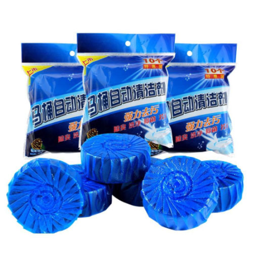 Automatic Bleach Toilet Bowl Cleaner Stain Remover Blue Tab Tablet ...