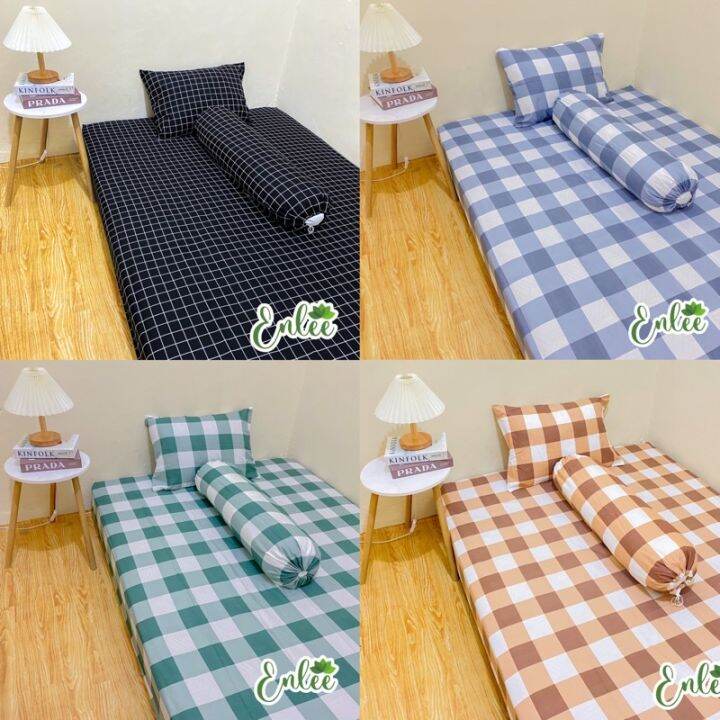 PUTIH HITAM Single AESTHETIC Bed Sheet AESTHETIC Black And White Square Sheet Rubber Corner