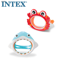 INTEX แว่นตาว่ายน้ำสำหรับเด็กกระจกหน้ากากดำน้ำสำหรับเด็กรูปฉลามปู55915ของแท้