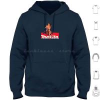 Illustration Pop Art Redhead Powertools Hoodie cotton Long Sleeve Power Tools Powertools Power Tool Logo Brand Company