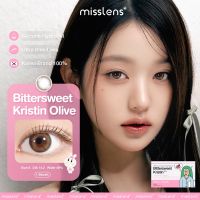 [รุ่นใหม่] Misslens/Hapa Kristin รุ่น Bittersweet - Olive Brown (เลนส์รายเดือน )/รองรับสายตาปกติ/สายตาสั้น -0.50 ถึง -6.50