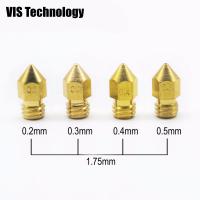 หัวฉีดเครื่องพิมพ์3D 10ชิ้น/ล็อต0.2/0.3/0.4/0.5มม. หัวฉีดเจ-เฮดสำหรับหัวฉีดแบบไส้หลอด MK8 1.75มม.