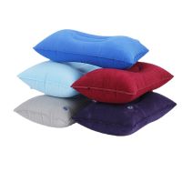 ۞ Portable Ultralight Camping Sleep Cushion Inflatable PVC Nylon Air Pillows Travel Hiking Beach Car Plane Head Rest Camp Gears