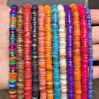 【CW】✴✘✈  Freshwater Flat Beads Heishi Round Loose Spacer Rondelle for Jewelry Making Mother of 15