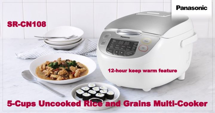 Panasonic SR-CN108 5-Cups Uncooked Rice and Grains Multi-Cooker ...