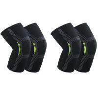 2pcs Basketball Football Sports Kneepad High Elastic Volleyball Knee Pads Brace Training Knee Support Protect - M &amp; L