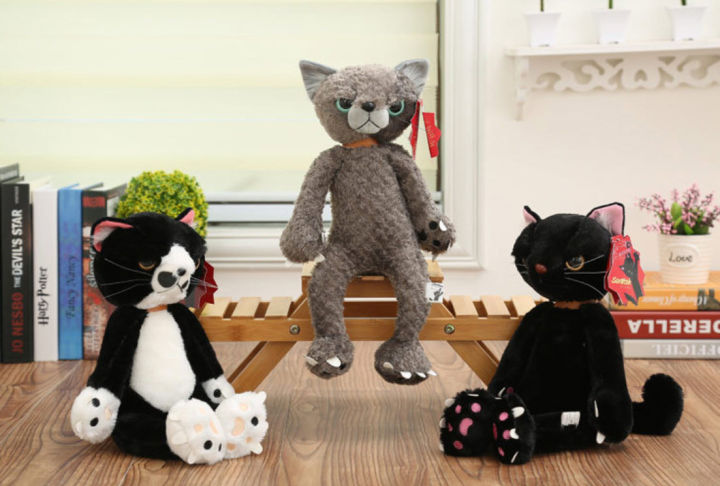 ตุ๊กตาแมวดำ-ตุ๊กตาแมวญี่ปุ่น-ของขวัญ-ของเล่นสำหรับเด็ก-ตุ๊กตาน่ารักสำหรับทาสแมว
