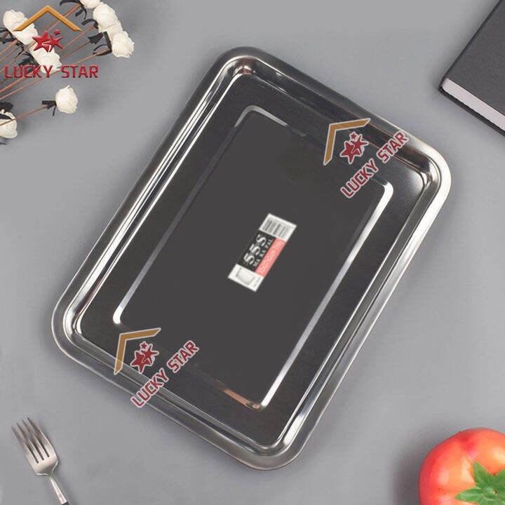 High Quality Stainless Steel Food Tray 55S MAKAPAL Serving Trays trays