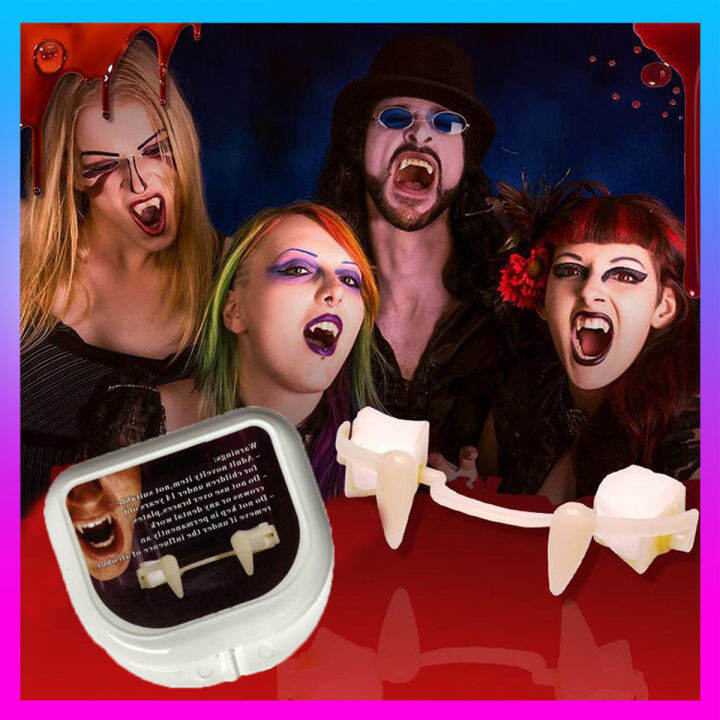 Vampire Fangs Retractable Fake Vampire Teeth Halloween Props Cosplay