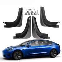 4X สำหรับ Tesla รุ่น3 2022 2020 2021 2019 2018ด้านหน้าด้านหลังรถ Mudflaps Mudguards Splash Guards Mud Flap กันชนอุปกรณ์เสริมอัตโนมัติ