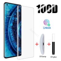 ✸❄┋ OPPO Find X5 X3 X2 Reno 8T 6 5 4 Pro Reno8 Reno6 Reno5 Pro Plus 4G 5G 2023 UV Light Full Glue Curved Tempered Glass