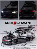 ใหม่1:24จำลอง Rs6อัลลอยรถรุ่นเสียงและแสงดึงกลับรถของเล่นปิดถนนสถานีเกวียนเด็กคอลเลกชันตกแต่งของขวัญ