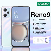 【รับประกัน 1 ปี】ของแท้ OPP0 Reno9 โทรคัพท์มือถือ 7.5สเพลย์ AMOLED หน้าจอ มือถือเกมมิ่งสมาร์ทโฟน 6800mAh 16+512GB ระบบสแกนใบหน้าแท้ มือถือถูกๆแท้ กล้องหน้ แถมฟรีอุปกร โทรศัพท์ Mobile phone ส่งฟรี มือถือราคาถูกๆ โทรศัพท์สำห รับเล่นเกม มือถือ OPP0 Reno8