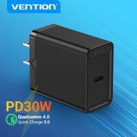[KOLT Digital] Vention ที่ชาร์จ PD 30W แบบ USB-C ผนังชนิด C QC4.0เร็ว USB แฟลชเร็วโทรศัพท์แบบพกพาสำหรับ Iphone 13 12 Pro Max Support Type C Samsung Vivo Oppo แอนดรอยด์