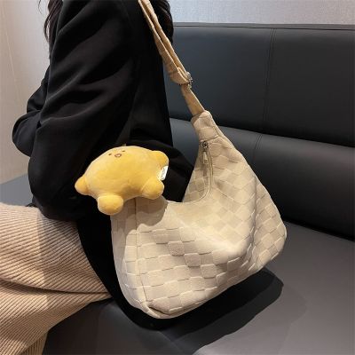 Korean ins large-capacity bag female 2023 autumn and winter simple all-match students commuting to class shoulder bag tote bag 【FRE】