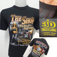 เสื้อผ้าบางฮาเลย์ Harley-Davidson ผ้ามุ้งบางใส่สบาย สไตล์วินเทจ ป้ายVintage 3D EMBLEM [ S M L XL ]