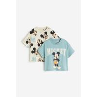 ✳﹍ H M Boy 2-pack cotton T-shirts 1128803 1