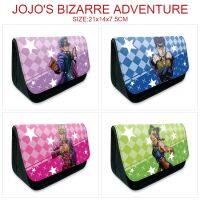 [COD] JOJOs Bizarre Adventure Anime Peripheral Student Large Capacity Canvas Stationery Wallet