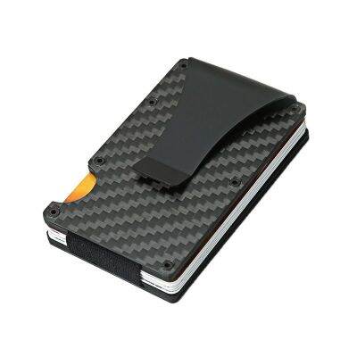 【CW】◐  DIENQI Carbon Card Holder Aluminum Metal Mens Wallet