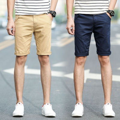 กางเกงขาสั้นผู้ชาย กางเกงฤดูร้อน ผ้าฝ้าย  กางเกงแฟชั่น สไตล์เกาหลี ขาสั้นสามส่วน No.919
