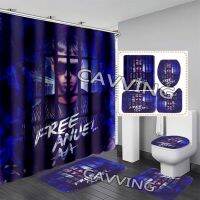 Bernicl free anuel AA 3D Printed  Shower Curtain Waterproof Bathroom Anti-slip Bath Mat Set Toilet Rugs Carpet Home 01