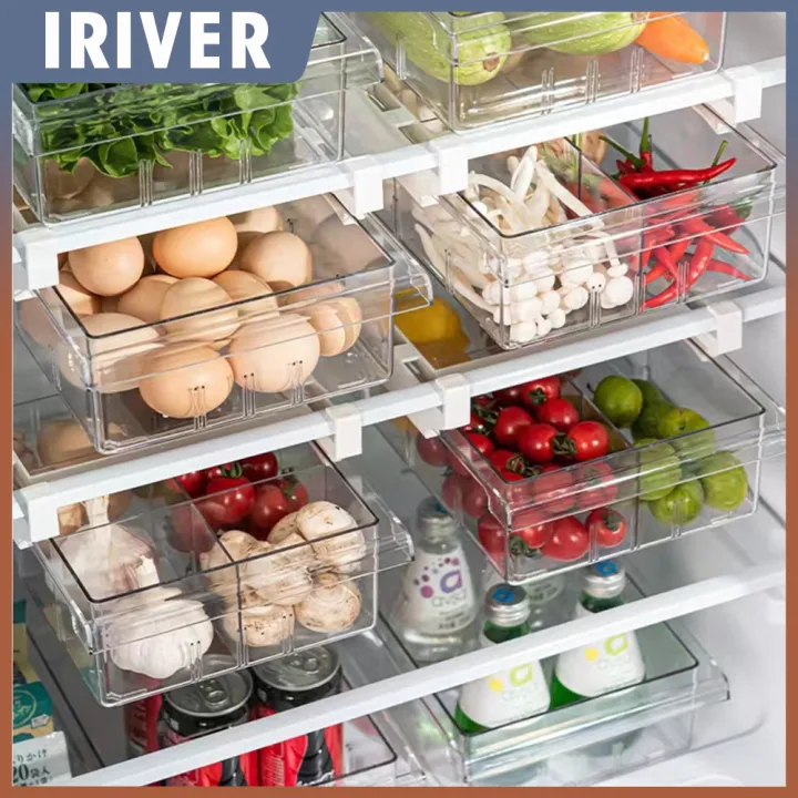 iriver Transparent Refrigerator Organizer Storage Box Compartment ...