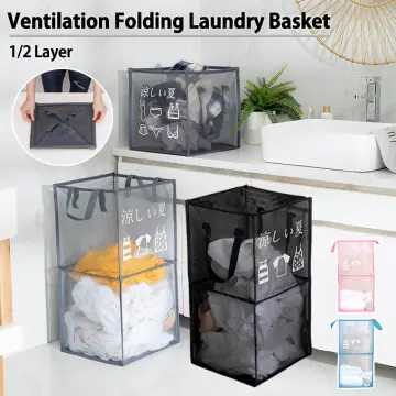 1pc Large 82l Independent Standing Laundry Basket, Round Cloth Waterproof Laundry  Sorter Hamper, Foldable Tall Clothes Hamper With Extended Handle, Portable  Collapsible Dirty Clothes Basket Organizers For Laundry Toy Storage, Red,  Ideal