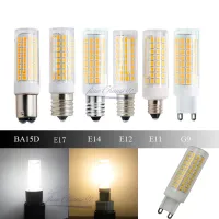 ไฮไลท์ Led หลอดไฟเซรามิกมินิข้าวโพด AC110V 120โวลต์ Dimmable G9 E11 E12 E14 BA15D ประหยัดพลังงาน10วัตต์แทนที่100วัตต์หลอดฮาโลเจน