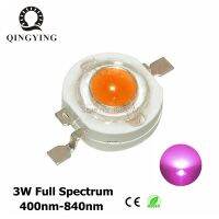 100pcs 3W 400nm-840nm DC3.2-3.6V 600mA 700mA Full Spectrum LED Grow Light Diodes For Plant Grow with 20mm Black PCB star