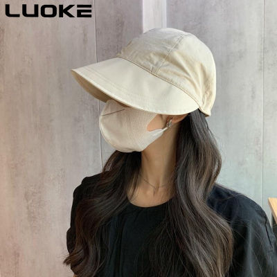 Luoke หมวกกระบังแสงเกาหลีสำหรับผู้หญิง,หมวกกล่องไม้พร้อมฝากันยูวีแห้งเร็ว