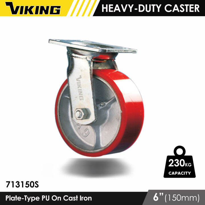 Heavy Duty Caster Wheel With Double Ball Bearing Pu Poly Urethane