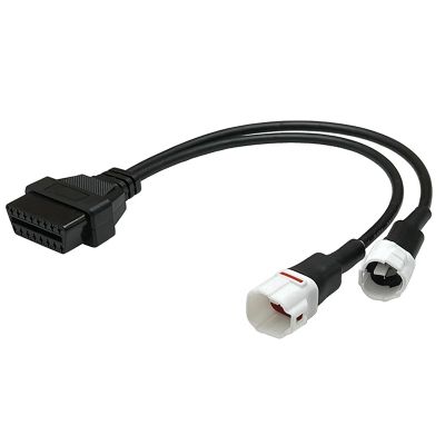For 3Pin + 4Pin 2 in 1 to OBD2 Motorcycle Scanner Cable Works Along with OBD Scanner