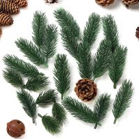 【LZ】✢  Artificial Pine Branches Fake Plant Flower Branch Decoração Da Festa De Natal DIY Acessórios Bouquet Gift Box 10pcs