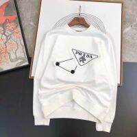 In 2023, The New Prad a Sweatshirt Triangular Embroidery Pattern Fashionable Youth Pullover Slim Round Neck Joker Long-sleeved Shirt