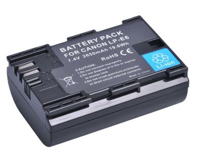 CANON LP-E6 2650 mah (แบตกล้อง) For Canon EOS 5DS 5D Mark II Mark III 6D 7D 60D 60Da 80D DSLR EOS 5DSR ส่งไว