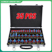 [GIORGIO ARMANI MALL] 35PCS 6mm ก้านทังสเตนคาร์ไบด์เราเตอร์บิตตั้งไม้งานไม้ตัดมีดตัดแต่งขึ้นรูปมิลลิ่งแกะสลักเครื่องมือตัด