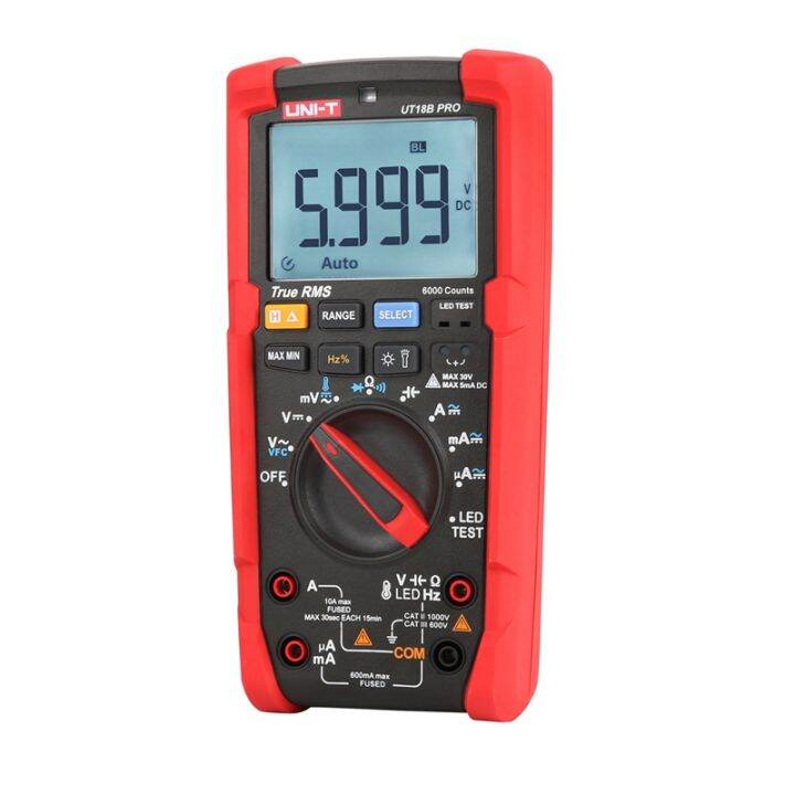 uni-t-true-rms-digital-multimeter-ut18b-pro-auto-range-tester-60m-ohm-anti-burn-vfc-capacitor-resistor-multi-meter