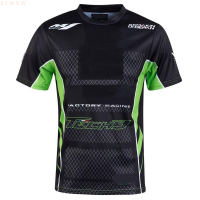 moto (สต็อกเพียงพอ) shirt 2023 NEW new team off-road racing T SHIRT black green gp t- riding motorbike clothes coolคุณภาพสูง size:S-5XL