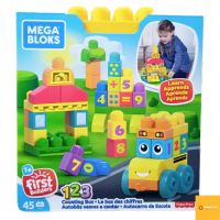 Mega Bloks บล็อคตัวต่อ Building Basics 123 Counting Bus Set (45 PCS) ของเล่นเสริมพัฒนาการ 45 ชิ้น ของแท้