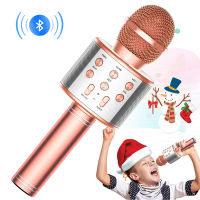 Bluetooth-compatible Wireless Karaoke Microphone Portable Handheld Microphone Professional Speaker Player Singing Mic For Home