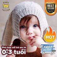Mũ len tai thỏ dài BABY TATTOO cho bé siêu dễ thương HOT TikTok 0-1-2