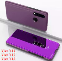 ส่งจากไทย เคสเปิดปิดเงา Case Vivo Y12 / Y15 / Y17 Smart Case เคสฝาเปิดปิดเงา สมาร์ทเคส เคสตั้งได้ เคสโทรศัพท์ VIVO เคสกระเป๋าของแท้ 100%