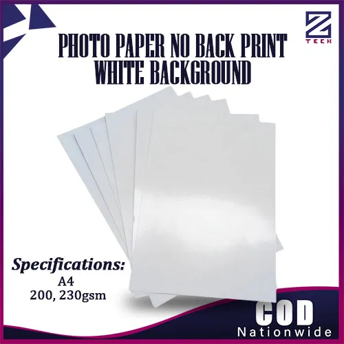 Photo Paper 230gsm and 200gsm 10pcs/pack A4 White Background/No Back