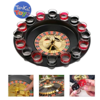 เกมส์รูเล็ตดริ้งค์ เกมส์ในวงปาร์ตี้ งานสังสรรค์ แก้ว16ใบ เล่นได้8คน Drinking roulette set