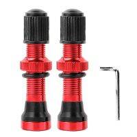 2PCS Bicycle Schrader A/V Valves 40mm CNC Machined Anodized Nipple for Road Bike Tubeless Rims