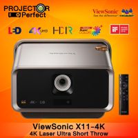 ViewSonic X11-4K 4K HDR Short Throw Smart Portable LED Projector : 2,400 ANSI Lumens brightness and contrast ratio of 3,000,000:1