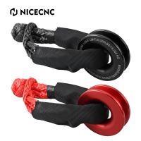 Soft Shackle Synthetic Road Recovery Rope and Pulley Ring Kit (15000KG) Trailer Towing Rope for Car SUV ATV 4X4 Truck Jeep